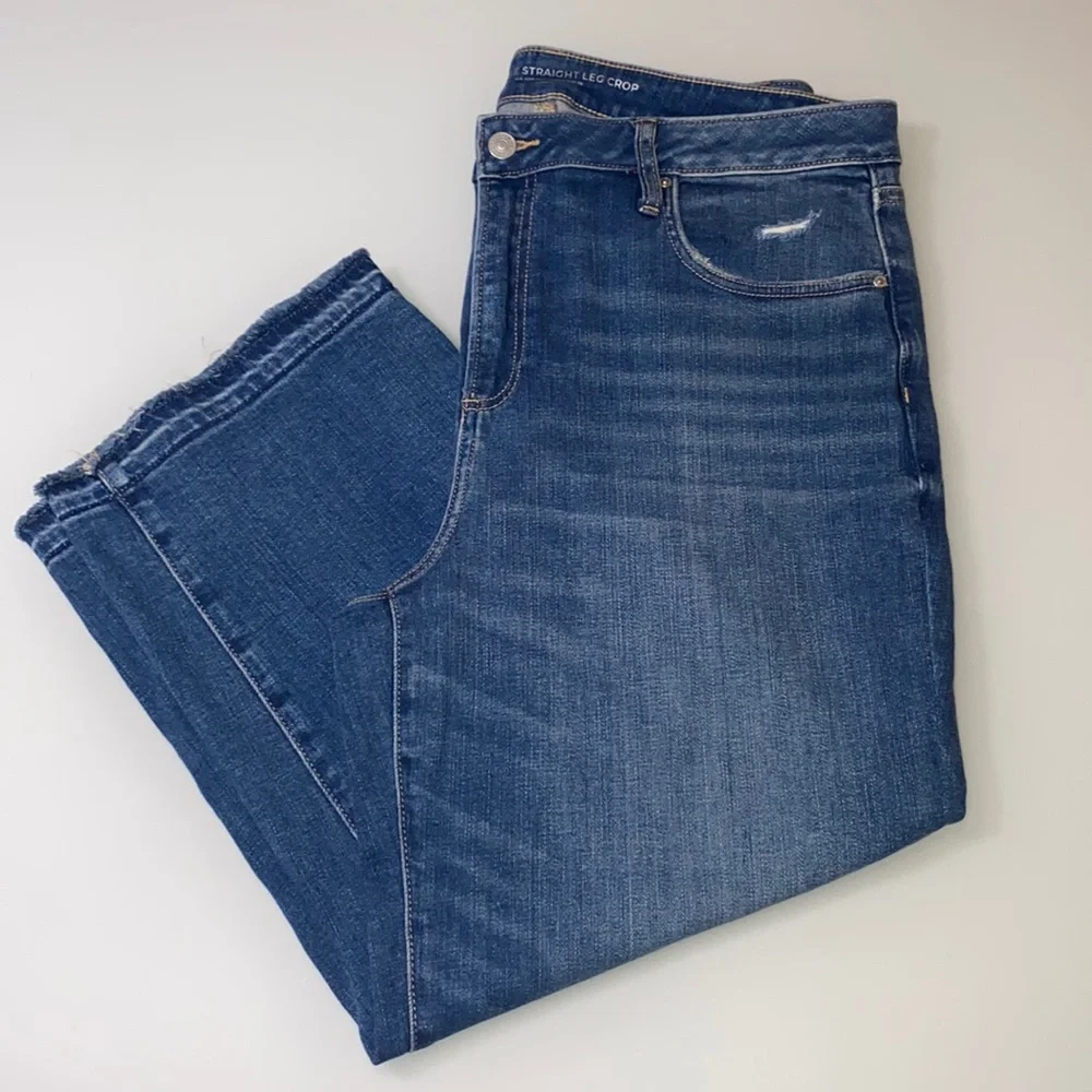 Chicos High Rise Straight Leg Crop sz16R - Picture 1 of 7